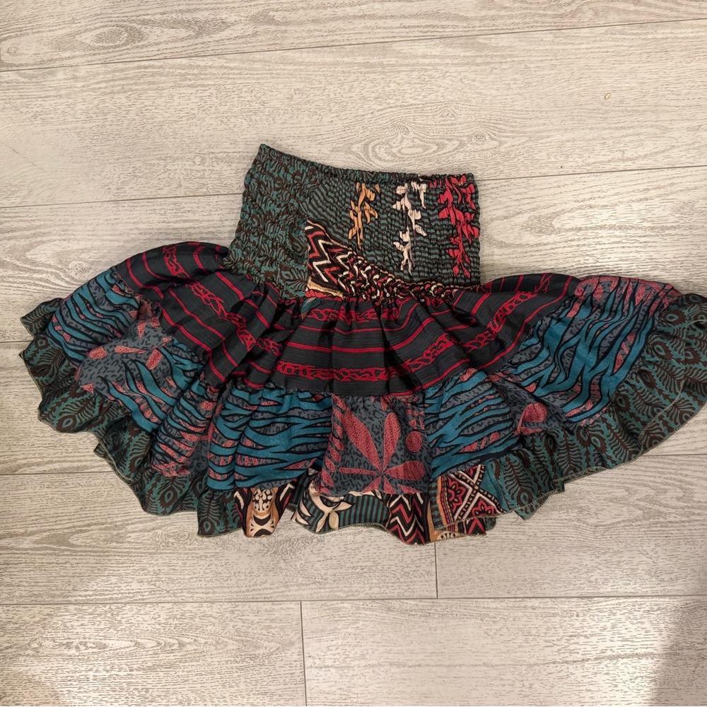 Multicolor Patterned Women's mini Skirt